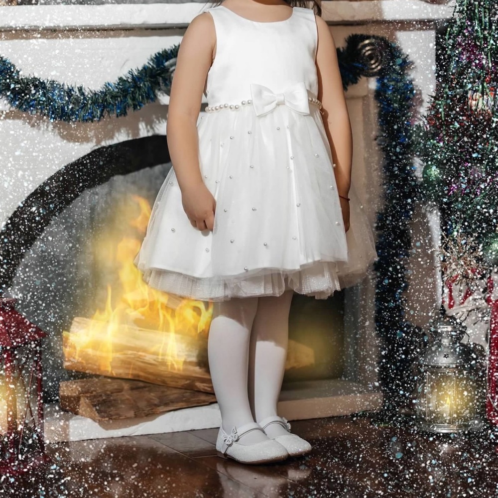 American Princess white dress for toddler 3T